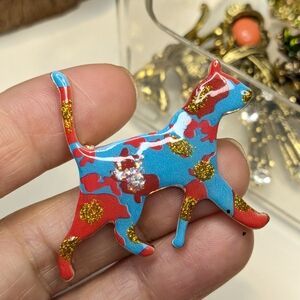 546 Colorful Cat Brooch